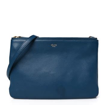 celine trio mineral|CELINE Lambskin Large Trio Crossbody Bag Mineral.